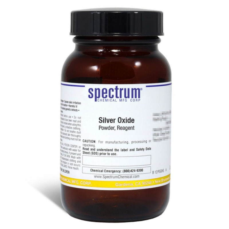 Spectrum Chemical S1090-125GM Silver Oxide, Powder, Reagent 125g, 1/EA