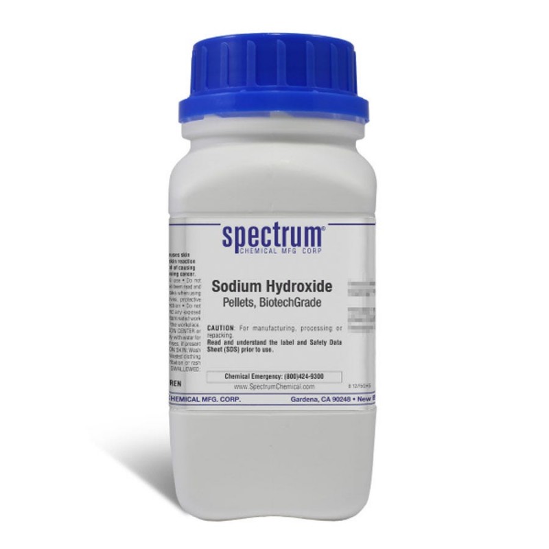 Spectrum Chemical S1301-500GM Sodium Hydroxide, Pellets, BiotechGrade 500g, 6/CS