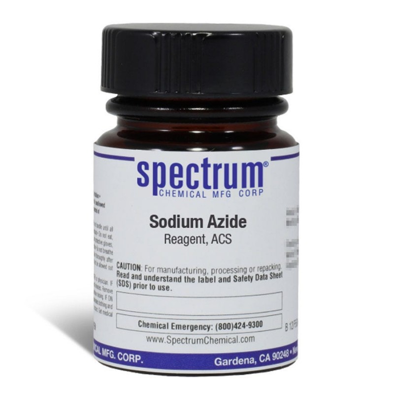 Spectrum Chemical S1666-25GM Sodium Azide, Reagent, ACS 25g, 1/EA