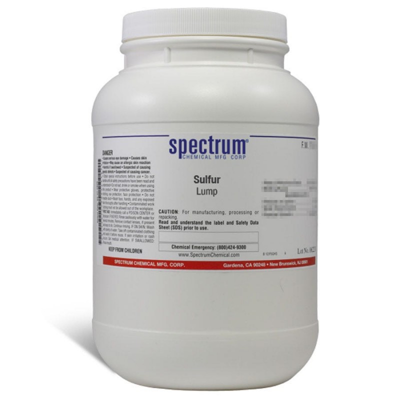 Spectrum Chemical S1725-2.5KG Sulfur, Lump 2.5kg, 1/EA