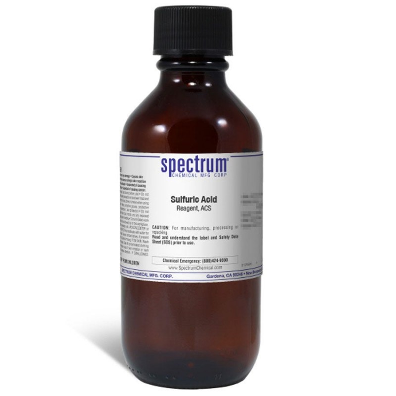 Spectrum Chemical S1730-500MLGL Sulfuric Acid, Reagent, ACS 500mL, 1/EA
