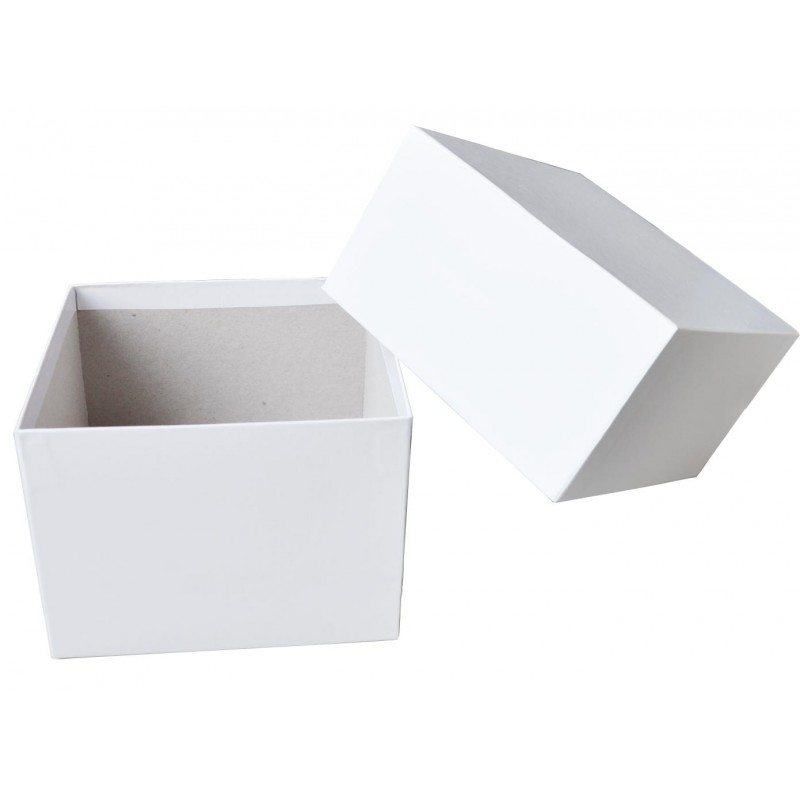 Crystal Industries SB3.75C White 3.75" Cardboard Box