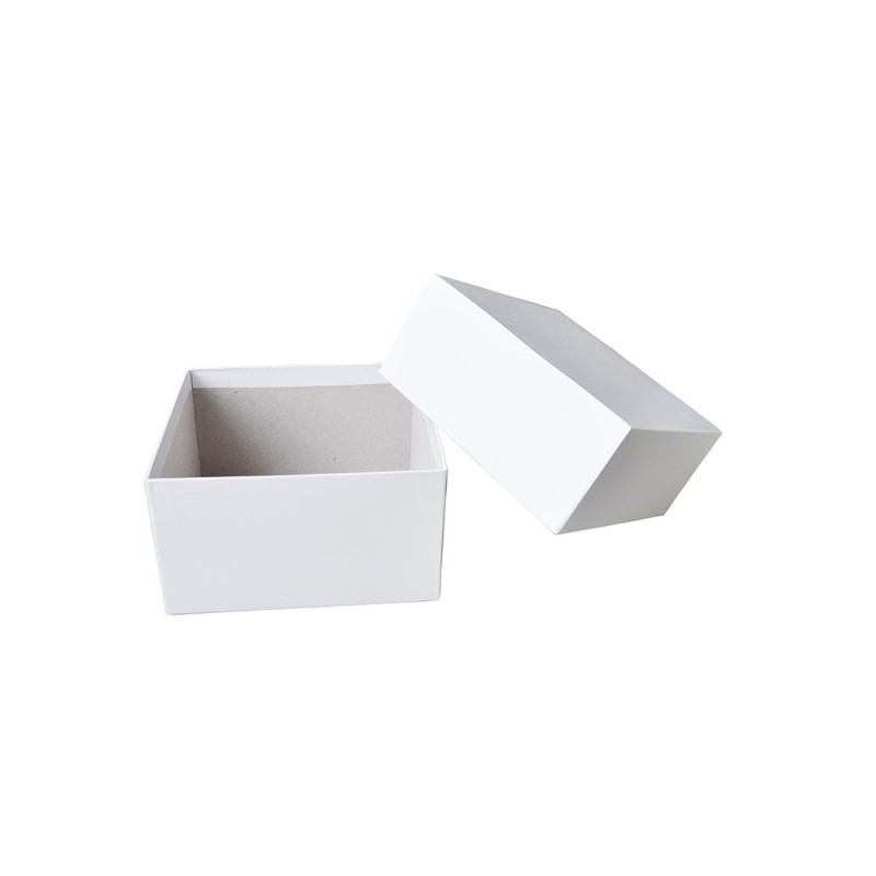 Crystal Industries SB3C White 3" Cardboard Box