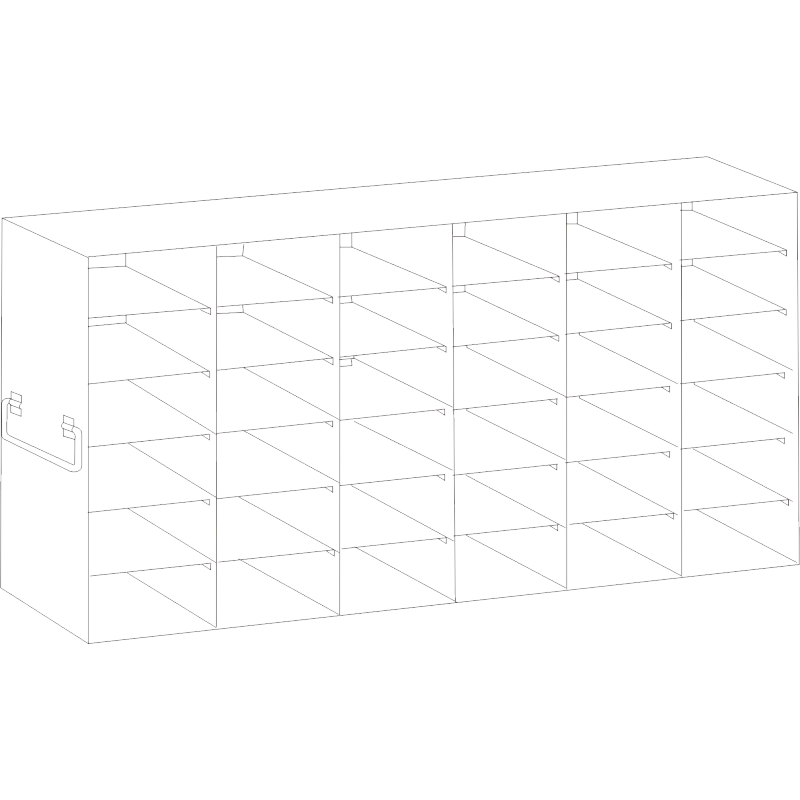 Crystal Industries UFS-25-66 Rack for 25-Place Slide Boxes, 6x6 configuration
