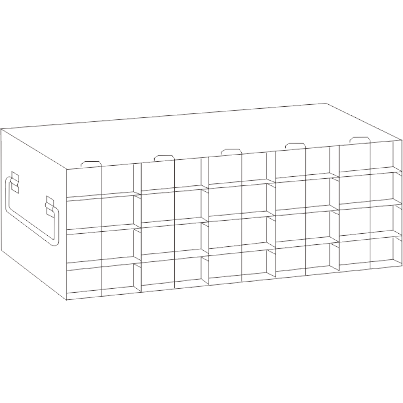 Crystal Industries UFTB-54L Rack for 96-Well Microtube Boxes, 5x4 configuration