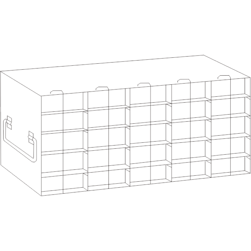 Crystal Industries UFTB-55L Rack for 96-Well Microtube Boxes, 5x5 configuration