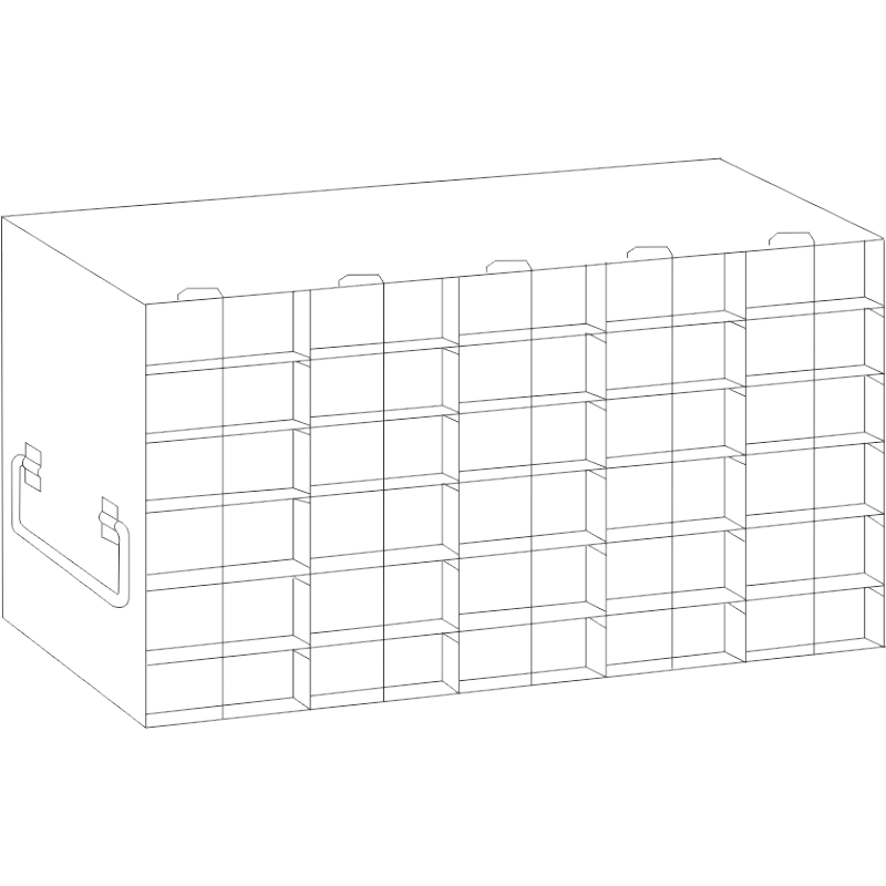 Crystal Industries UFTB-56L Rack for 96-Well Microtube Boxes, 5x6 configuration