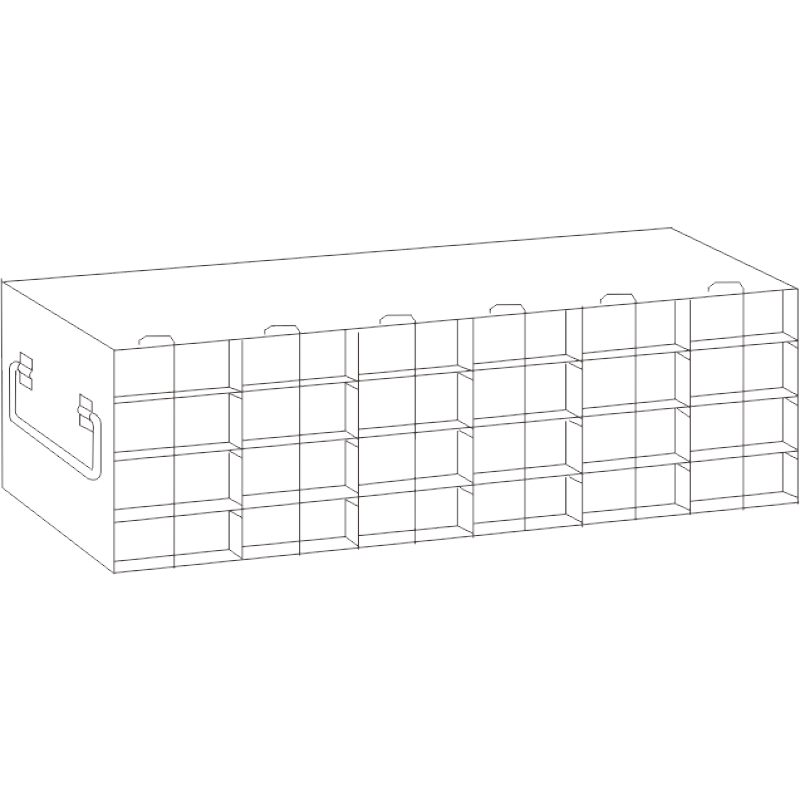 Crystal Industries UFTB-64L Rack for 96-Well Microtube Boxes, 6x4 configuration