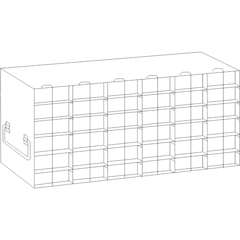 Crystal Industries UFTB-66L Rack for 96-Well Microtube Boxes, 6x6 configuration