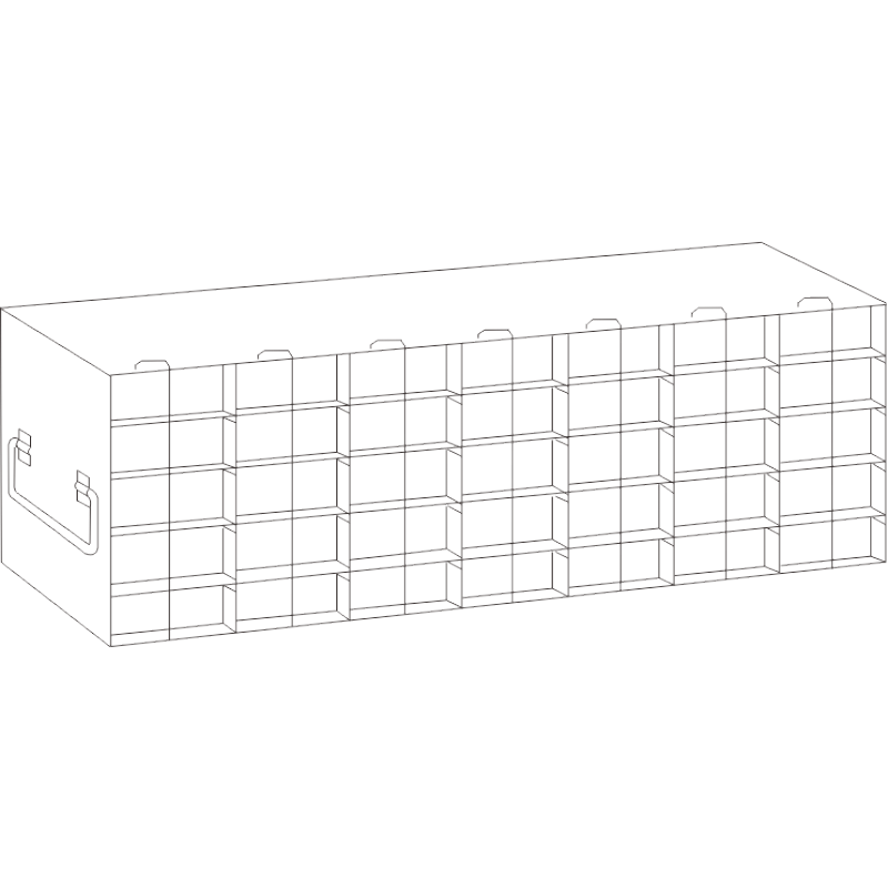 Crystal Industries UFTB-75L Rack for 96-Well Microtube Boxes, 7x5 configuration
