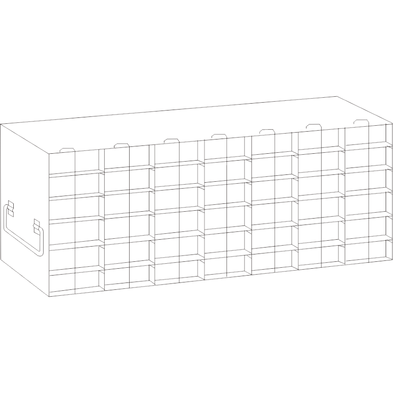 Crystal Industries UFTB-76L Rack for 96-Well Microtube Boxes, 7x6 configuration