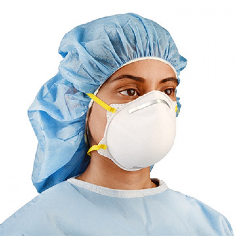 Respirator and Surgical Mask, N95, Flat Fold, Small, Mediterranean Blue, 30/bx, 6 bx/cs (Continental US Only) (Orders are Non-Cancellable & Non-Returnable)