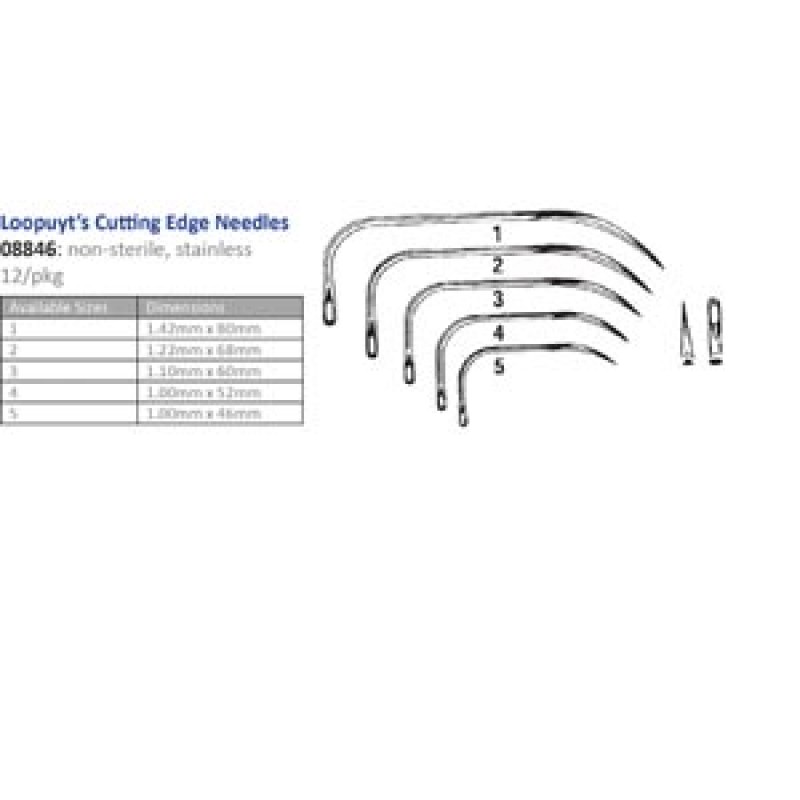 Cincinnati Surgical Company 08846 Suture Needle, Size 1-5, Loopuyts, Cutting Edge, 12/pk (Must be Ordered in Multiples of 10 dozen) (DROP SHIP ONLY)