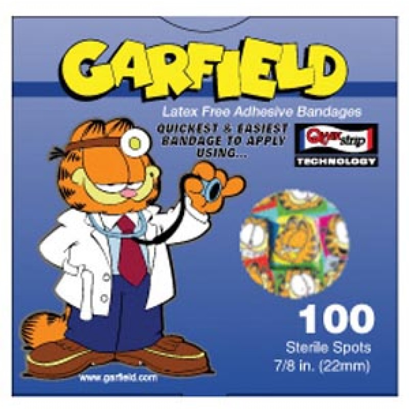 ASO, LLC GAR5561 Garfield Adhesive Bandages, 7/8" Spots, Latex Free (LF), 100/bx, 12  bx/cs