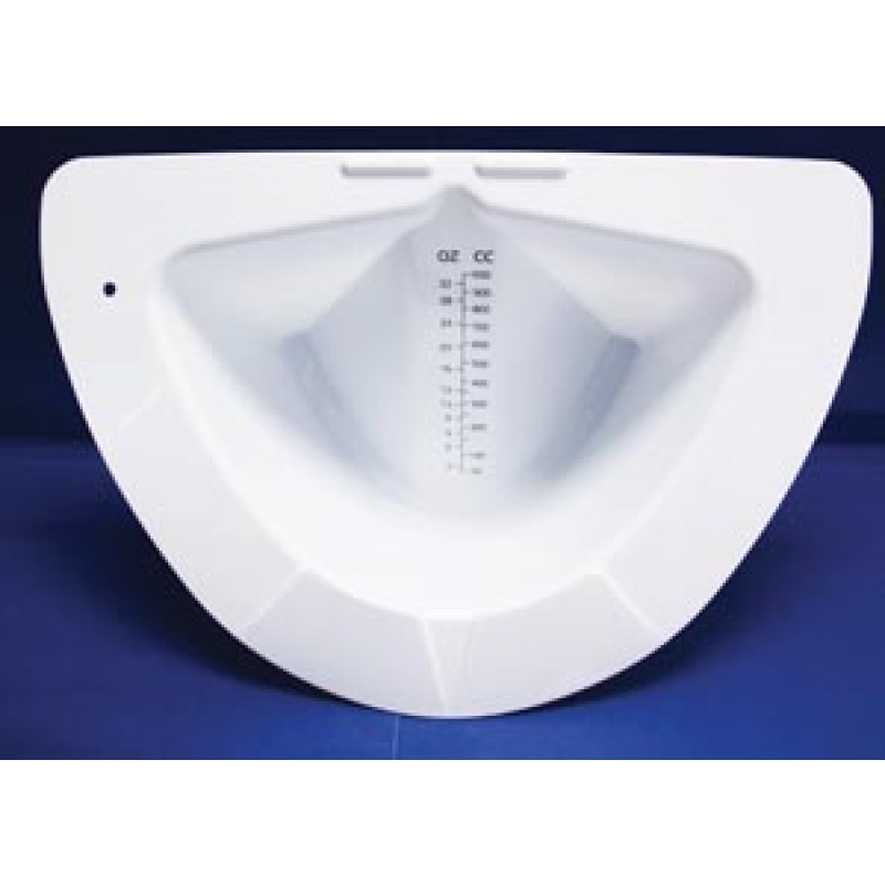 GMAX Industries, Inc. GS210 Specimen Pan, Slant, Graduated, 1000 ml, White, 100/cs (24 cs/plt)