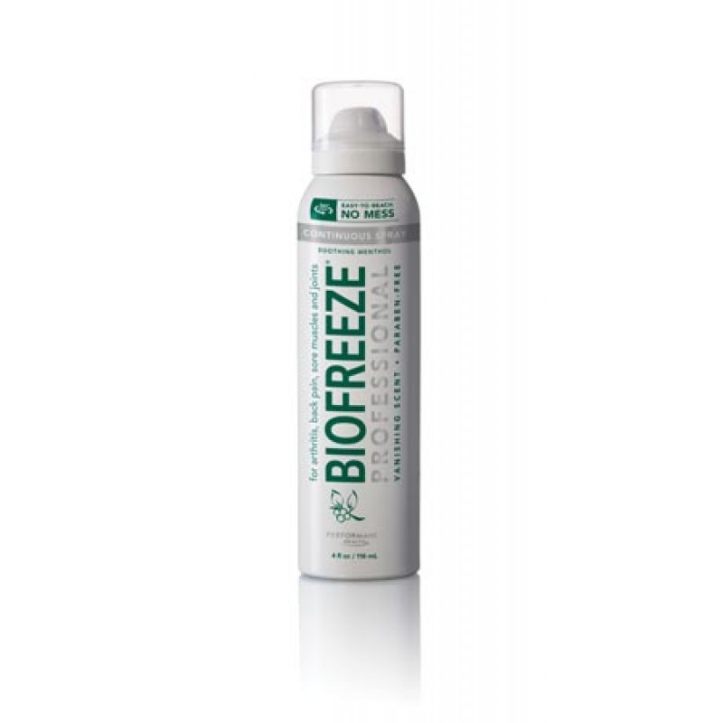 BoxOut, LLC dba BoxOut Distribution 13422 Biofreeze® Professional, 4 oz 360° Spray, 12/bx (36 bx/plt) (Cannot be sold to retail outlets and/ or Amazon) (091625) (US Only) (Item is considered HAZMAT and cannot ship via Air or to AK, GU, HI, PR, VI)