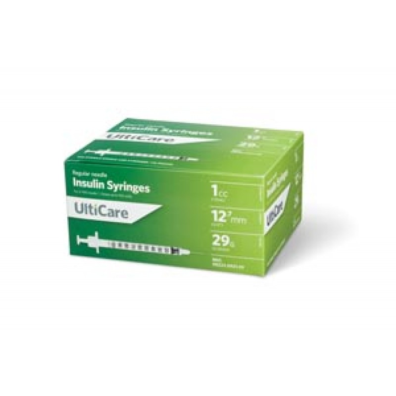 UltiMed, Inc. 9219 Insulin Syringe, 1cc, 29G x ½", 100/bx