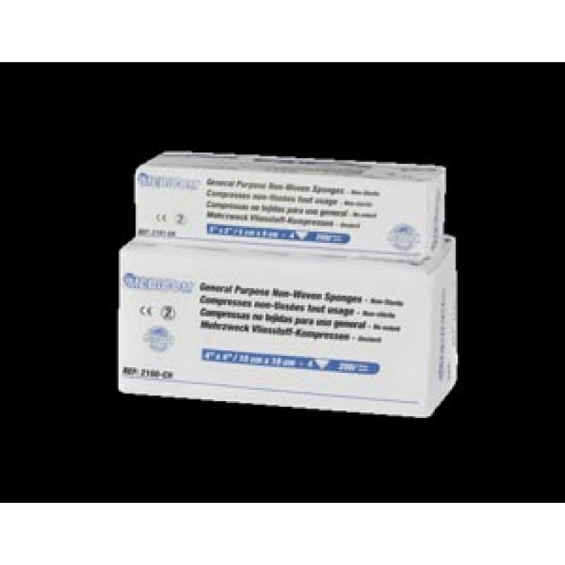 Medicom, Inc. 2103-CH Sponge, 3" x 3", 4-Ply, Non-Woven, Non-Sterile, 200/slv, 20slv/cs (Not Available for sale into Canada)