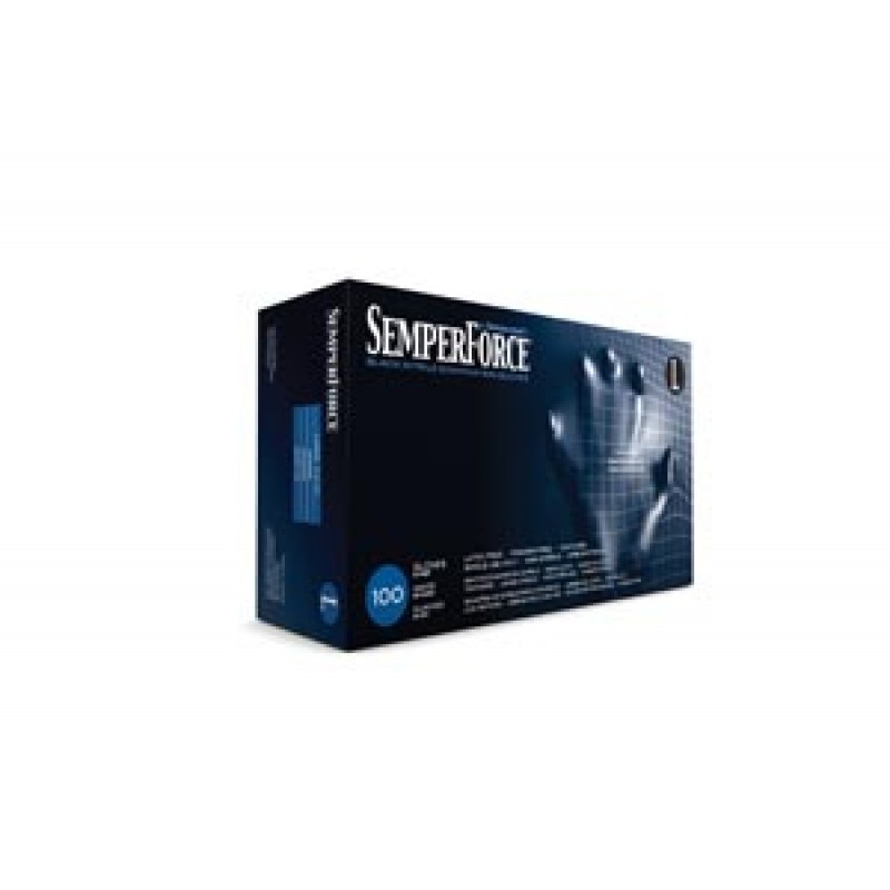 Sempermed USA BKNF104 Exam Glove, Nitrile, Large, Black, 100/bx, 10 bx/cs