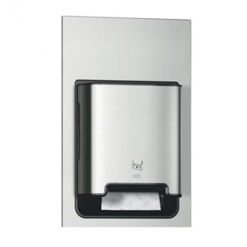Essity Professional Hygiene North America, LLC 461022 Hand Towel Dispenser, Recessed, Universal, Metal/ Plastic, Stainless Steel, H1, 27" x 17.6" x 7.9" (12 cs/plt)