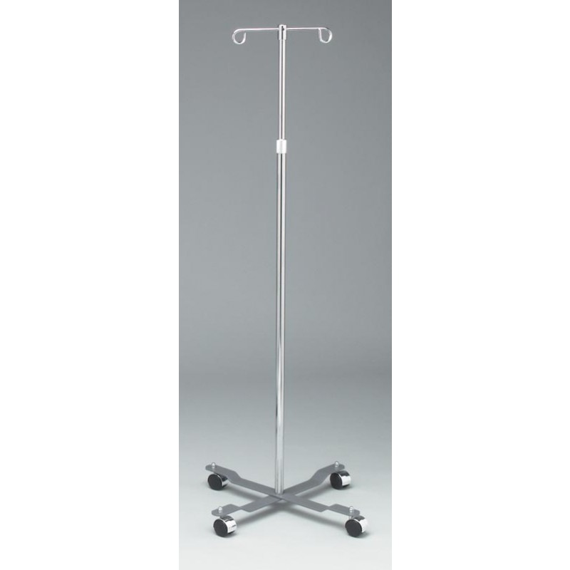 Dukal Corporation 4353 IV Pole, 2 Hook, 4 Caster, Adjust 47" - 84" (114 ea/plt)