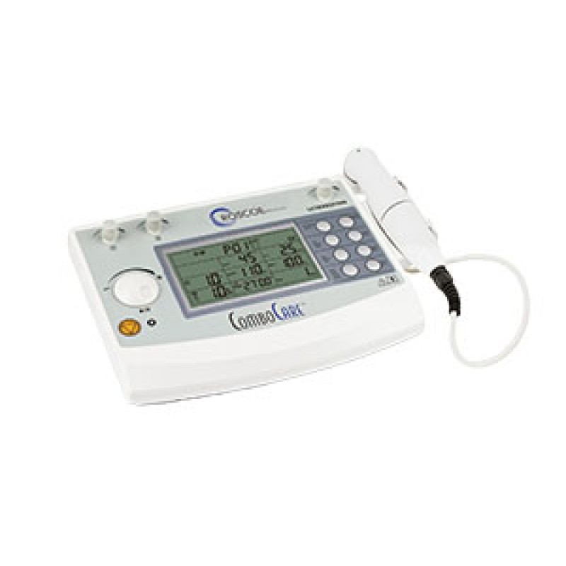 Compass Health DQ7844 E-Stim and Ultrasound Professional Device, Comes Complete with: 5cm² Ultrasound Wand, Either Sets of Electrodes, Four Sets of Rubber  Electrodes with Sponges, Two Elastic Straps, Two Sets of Lead Wires, One Combination Therapy Lead W