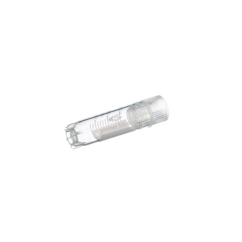 2 mL Cryo.s Tube, PP, Sterile, Internal Thread Natural Cap, ID Field, Starfoot Base, Round Bottom, 150 White Cap Inserts per CS