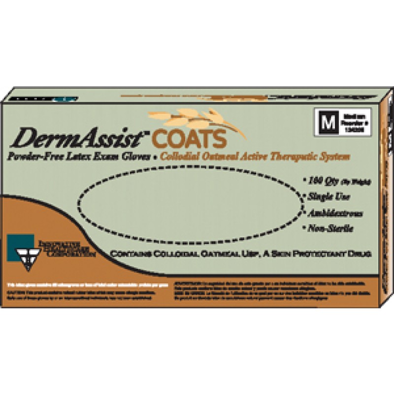 Innovative Healthcare Corp., Inc. 124050 Gloves, X-Small, Exam, Latex, Non-Sterile, PF, Colloidal Oatmeal, Therapeutic, 100/bx, 10 bx/cs