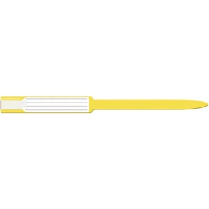 Medical ID Solutions 8646C Wristband, Adult, Insert, Self Adhesion, Sealing, Soft Vinyl, Custom Printed, Yellow, 250/bx