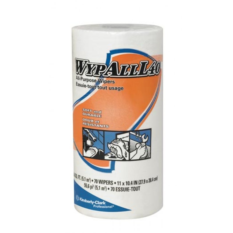 Kimberly-Clark Professional 05027 WYPALL L40, White, 11" x 10.4", 70/roll, 24 rl/cs (Products cannot be sold on Amazon.com or any other 3rd party site)