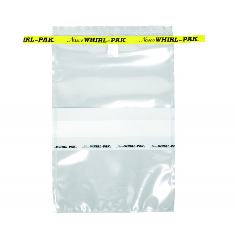 B01297WA Nasco Whirl-Pak Write - On Bag, Polyethylene, 6" W  X  9" L, Clear, 0.08 mm Thickness (Box of 500)