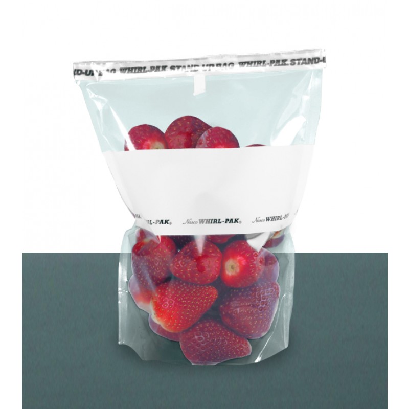 B01401WA Nasco Whirl-Pak Self Standing Bag, Polyethylene, 6" W   X   9" L, Clear, 0.08 mm Thickness (Box of 500)