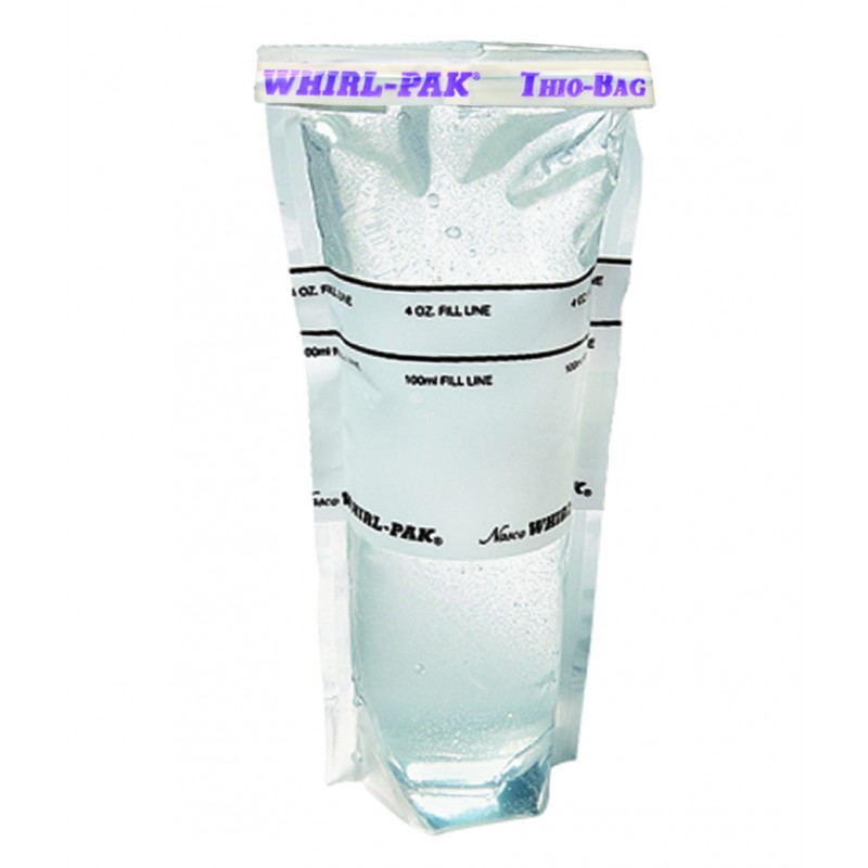 B01402WA Nasco Whirl-Pak Self Standing Thio Bag, Polyethylene, 3" W  X  7.25" L, Clear, 0.06 mm Thickness (Box of 100)