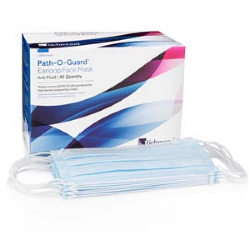 Richmond Dental 400582 Level III Anti-Fluid Earloop Face Mask, Blue, 50/bx, 6 bx/cs
