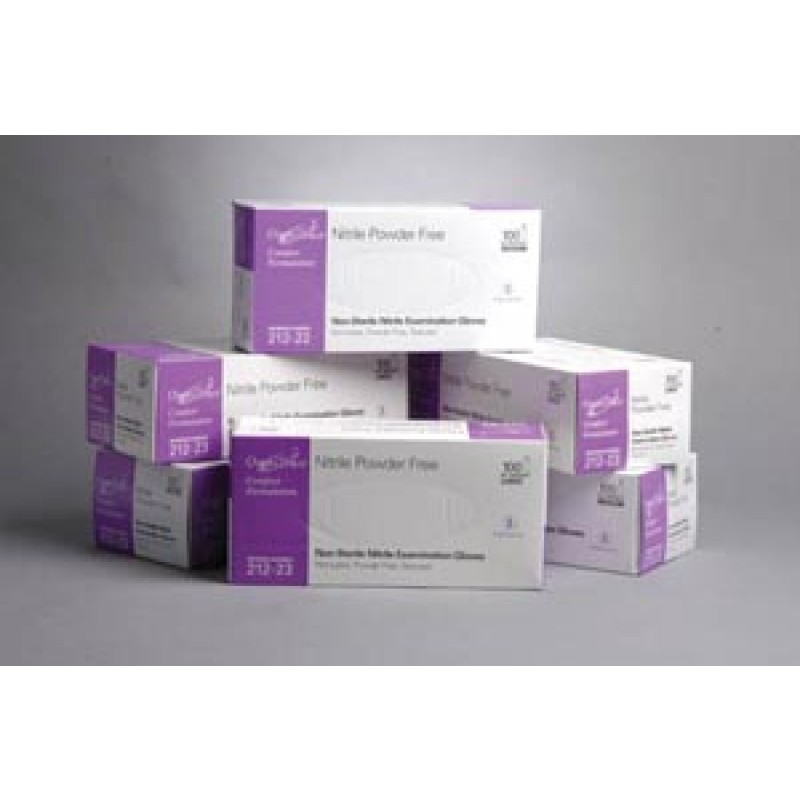 Omni International Corp. 212-22 Exam Glove, Nitrile, Medium, Powder Free (PF), 100/bx, 10 bx/cs (75 cs/plt)