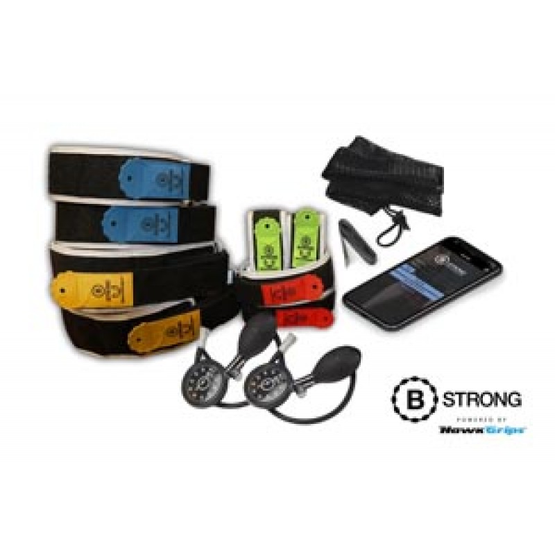 HawkGrips PKG-00113-00 Package Includes: 8 BFR Bands Total (1) Pair Each of Sizes 1-4, (2) hand pumps, (1) tape measure, (1) carrying bag, (1) license to BStrong's Guidance App