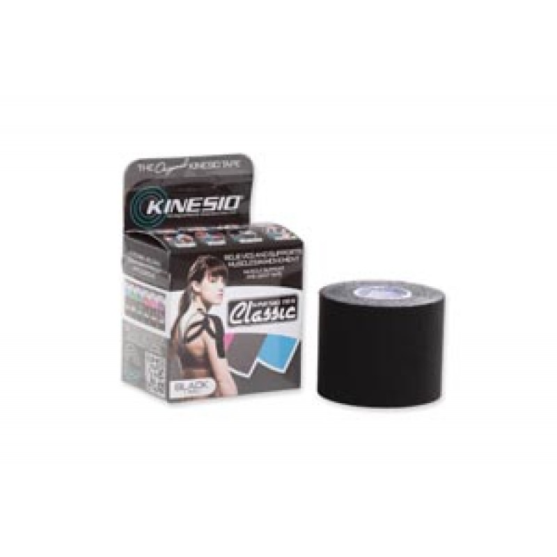 Kinesio Holding Corporation CKT95024 Classic Tape, 2" x 13.1 ft, Black, 6 rl/bx  (Products cannot be sold on Amazon.com or any other 3rd party platform) (090298)