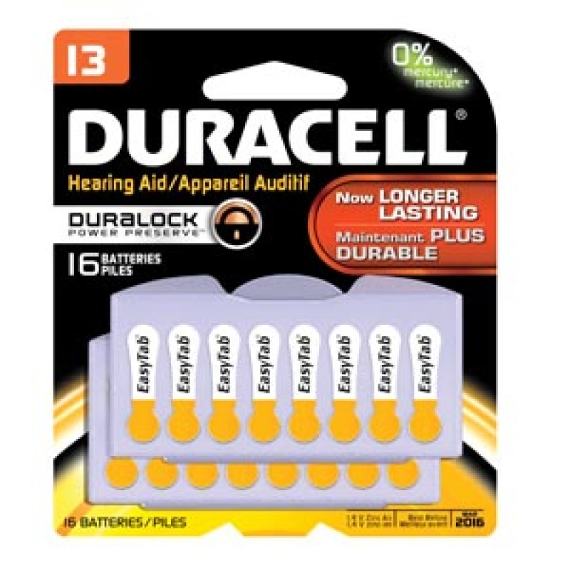 Duracell DA13B16 Battery, Zinc Air, Size 13, 16pk, 6 pk/bx, 6 bx/cs (UPC# 66122) (Products are not for Private Household Markets; Products cannot be sold on Amazon.com or any other 3rd party site)