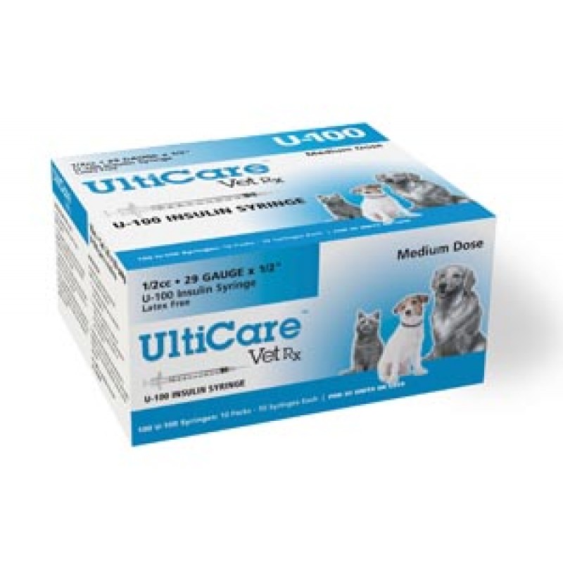 UltiMed, Inc. 09250 U-100 Syringe, 29G x ½", 1/2cc, 100/bx
