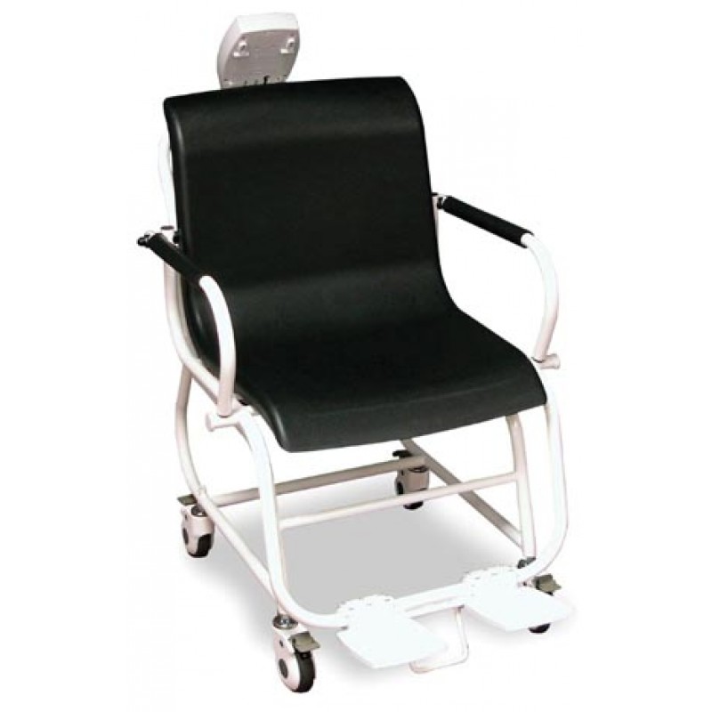 Doran Scales, Inc. DS8150 Digital Chair Scale, Capacity 550 lb x 0.2 lb (250kg x 0.1kg), 1" Tall LCD Display & Controls, EMR Ready, BMI Calculator Function, Flip-Up Armrest, Hinged Footrests, USB & RS-232 Output, 6-AA Batteries (Not Included), Power Coate