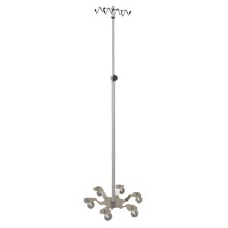 Blickman Industries 05413710RH IV Stand, Heavy Duty, Rake Hook, 6 Leg, Low Center of Gravity Base Stainless Steel (DROP SHIP ONLY)