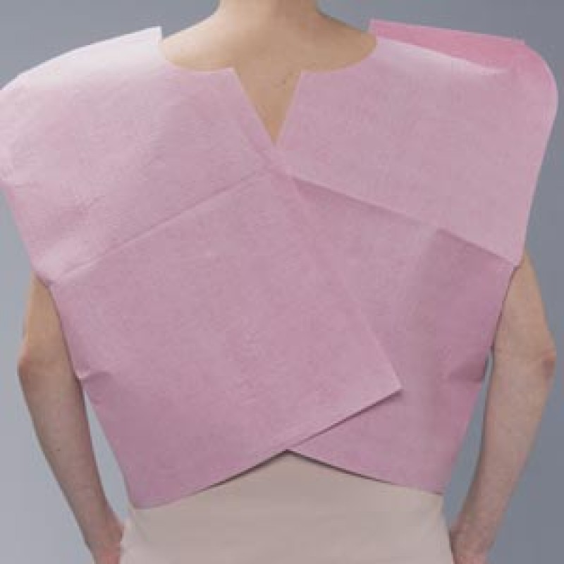TIDI Products, LLC 910516 Exam Cape, 30" x 21", Mauve, T/P/T, 100/cs