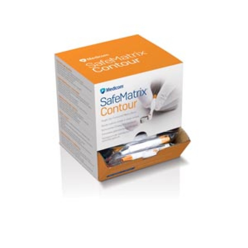 Medicom, Inc. 30055 Matrix Band, Disposable, Contour Wide, 6mm, Orange, 50 bands/bx