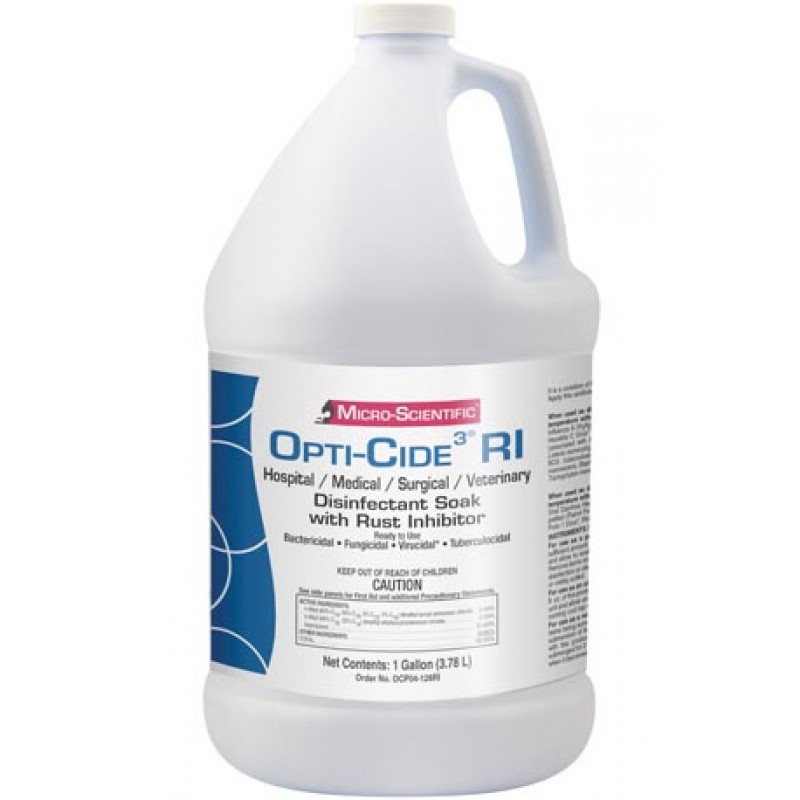 Micro-Scientific, USA OCP04-128RI Opti-Cide3, 1 Gallon, Rust Inhibitor, Instrument Disinfectant, Pour Bottle, 4/cs (Contenental US Only) (Item is considered HAZMAT and cannot ship via Air or to AK, GU, HI, PR, VI)