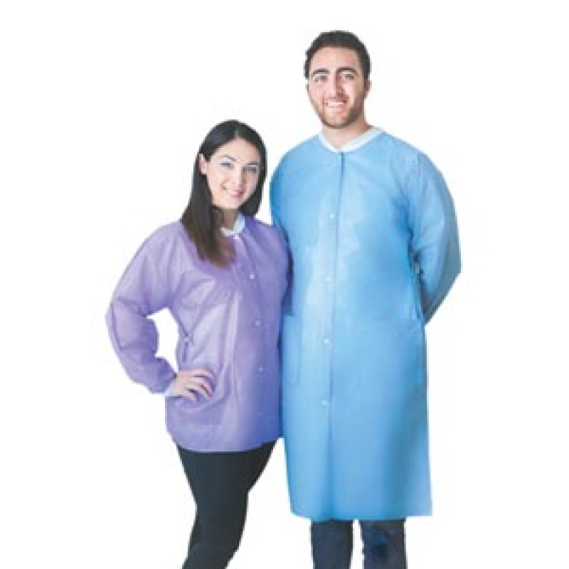 Dukal Corporation UGC-6610-XL FitMe Lab Coats, X-Large, Bubblegum Pink, 10/bg