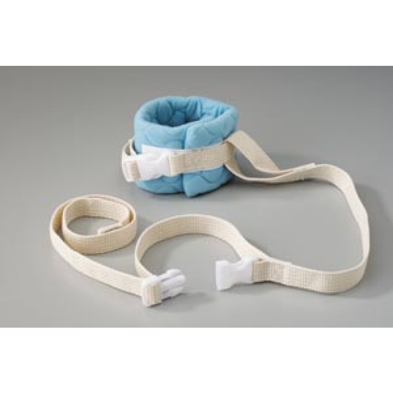 TIDI Products, LLC 2552 Posey Wrist Restraint, One Size Fits Most, Hook and Loop/Quick Release Buckle, 1-Strap, Machine Washable, Quilted Fabric, Blue (Continental US + HI Only)