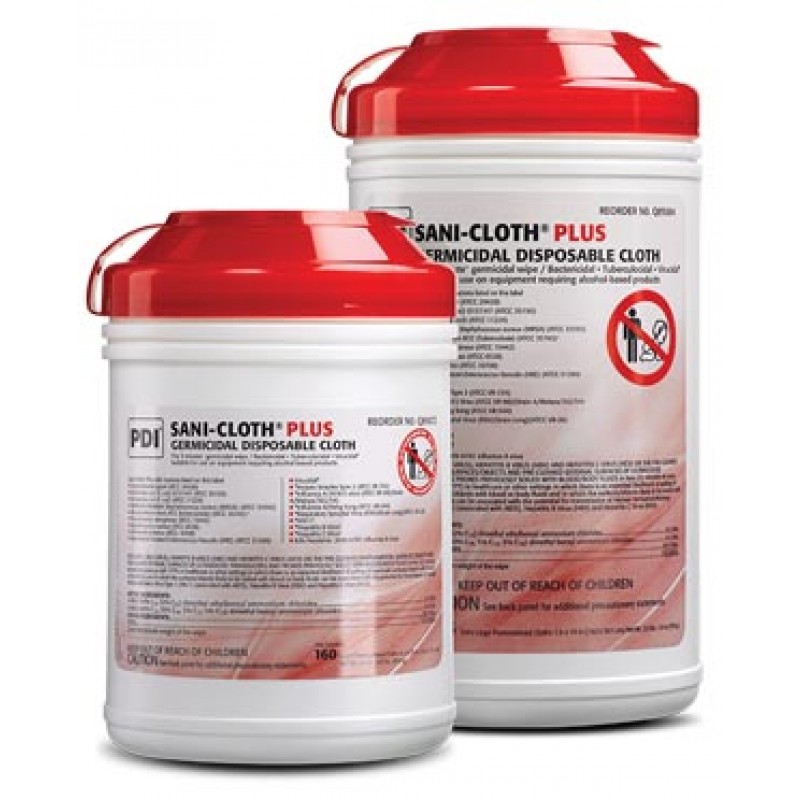 PDI - Professional Disposables, Intl. Q85084 Plus Germicidal Disposable Cloth, X-Large,7½" x 15", 65/canister, 6 can/cs (40 cs/plt) (091256) (US Only) (Products cannot be sold on Amazon.com or any other 3rd party site)
