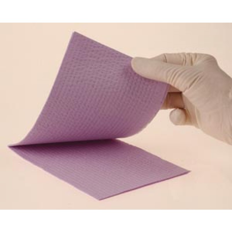 Crosstex International WEXABL Towel, 2-Ply Paper, Poly, 18" x 13", Blue, 500/cs