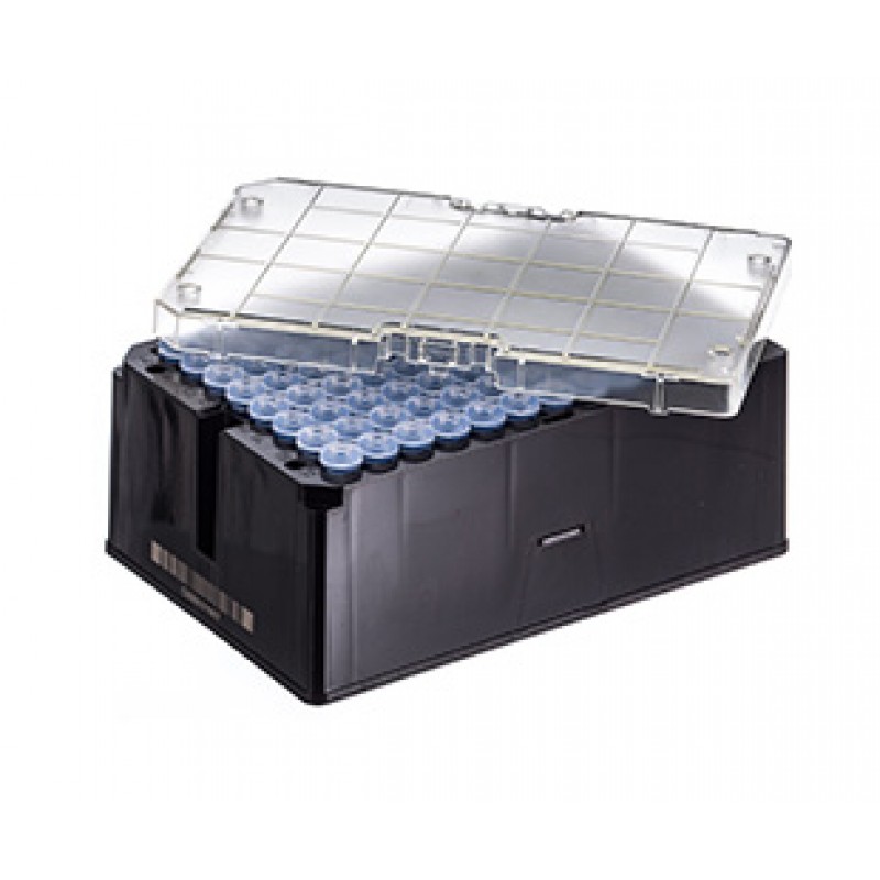 Rack with 96 natural-capped 1000µl Cryo.s, Datamatrix barcode (generic 2D sequence), sterile