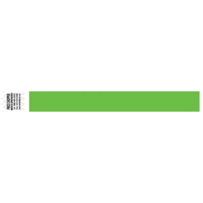 Medical ID Solutions 2109 Wristband, Tyvek 1", Solid Lime Green, 1000/bx